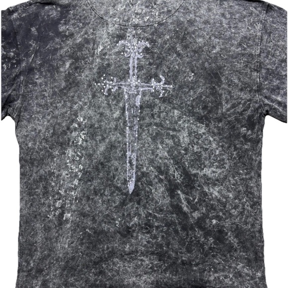 Brooklyn Xpress Acid Wash Long Sleeve Shirt XXXL Cross Sword Graphic Y2K  Street - Picture 3 of 10